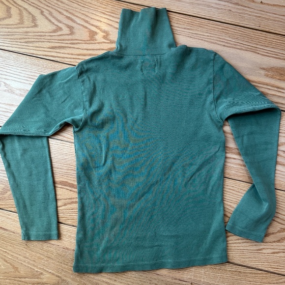 Rudy Jude Classic Ribbed Turtleneck in Green Bean - Picture 2 of 4